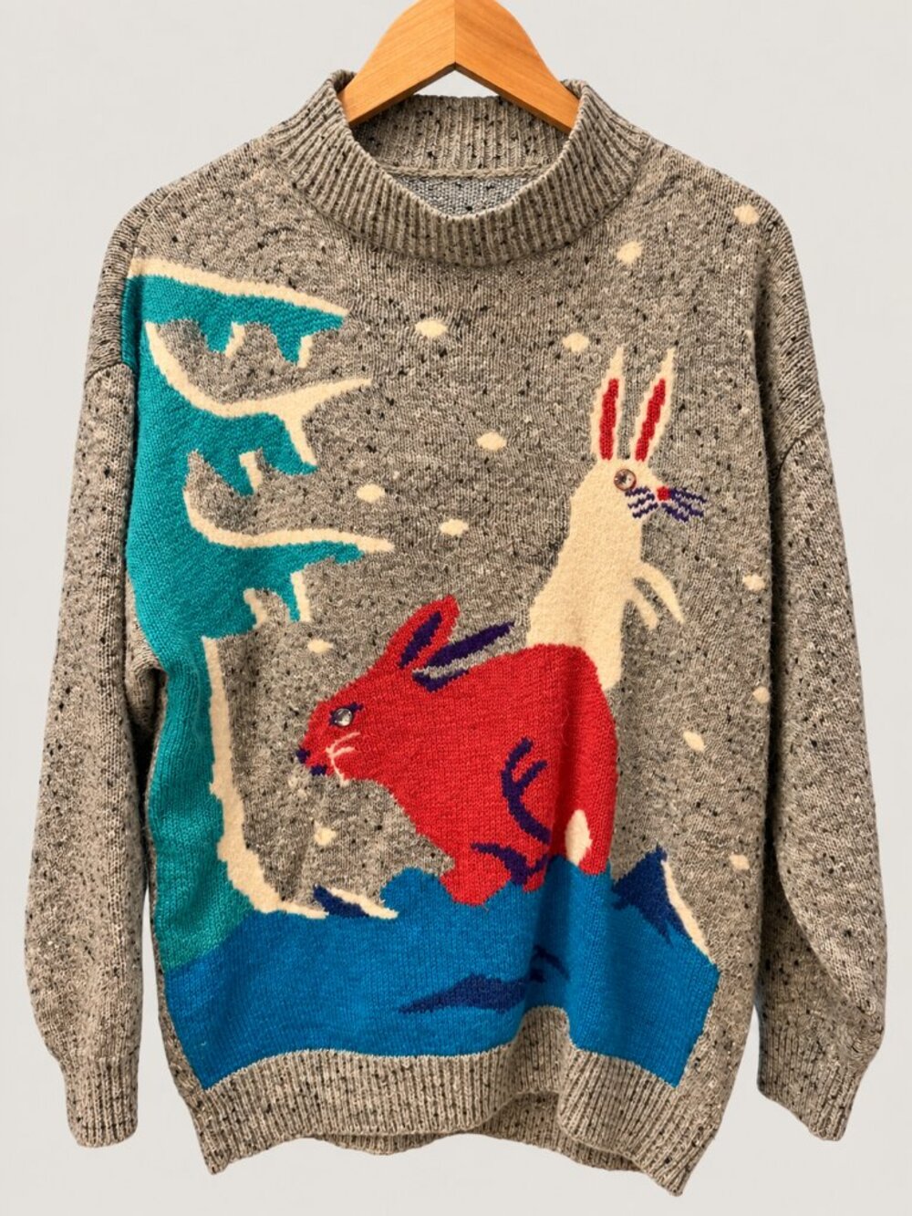 Unique Hand-Knit Rabbit Sweater